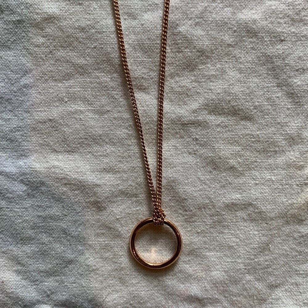 Fossil Gold Ring Necklace